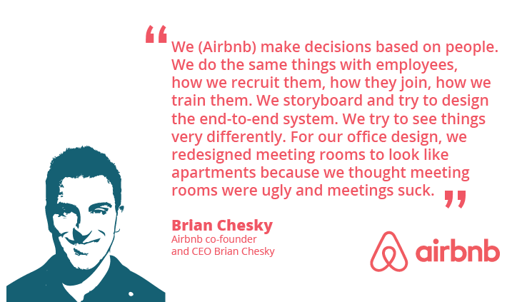 Brain Chesky from Airbnb quote.